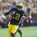 Michigan quarterback Devin Gardner points as he runs the ball during the second quarter of their game against Central Michigan, Saturday, Aug, 31.
Courtney Sacco I AnnArbor.com   